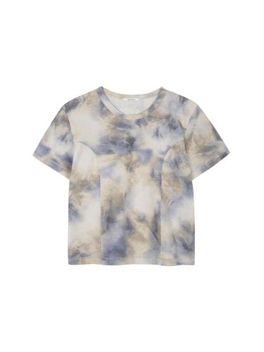 Water stain crop top (Beige blue) - MAROYH - Modalova