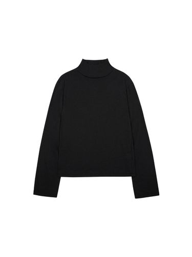 Pima Turtleneck Top (Black) - MAROYH - Modalova