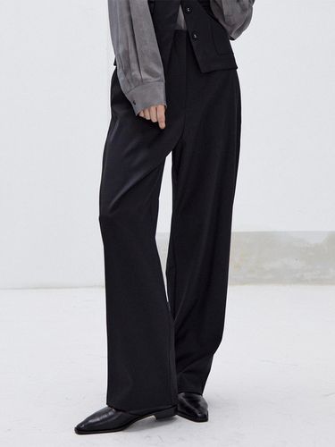 Plain Wide Pants (Black) - MAROYH - Modalova