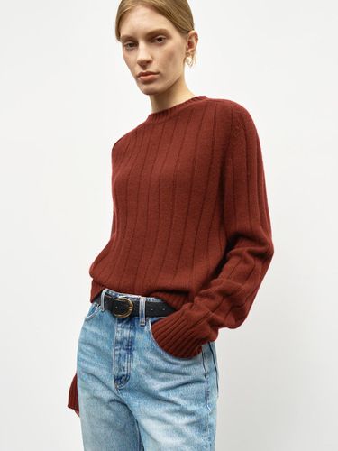 RIBBED CASHMERE SWEATER_BURGANDY - RIDIFI - Modalova