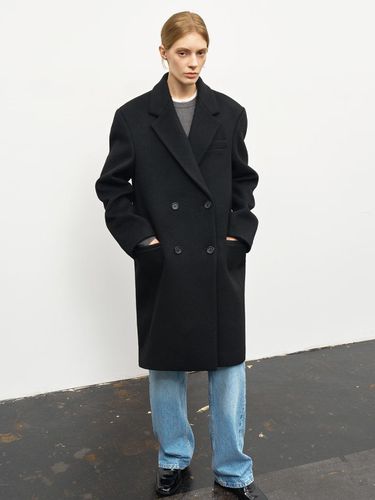 OVERSIZE DOUBLE BREASTED WOOL COAT_2 COLOR - RIDIFI - Modalova