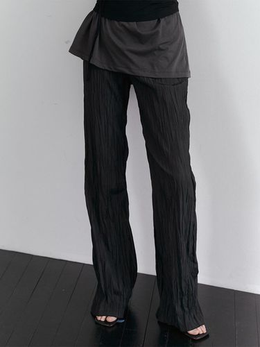 Wrinkle pants (Black) - MAROYH - Modalova