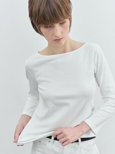 Boat neck top (White) - MAROYH - Modalova