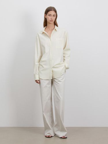 WIDE COTTON LINE PANTS_IVORY - RIDIFI - Modalova