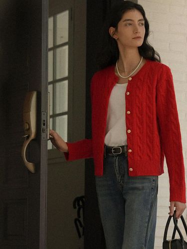 Nina cashmere cardigan_Red - TILLIDIE - Modalova