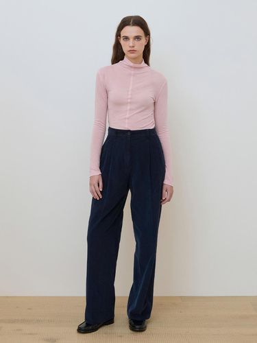 Button Accentuated Corduroy Pants Navy (AEPA4C407N - a.t.corner - Modalova