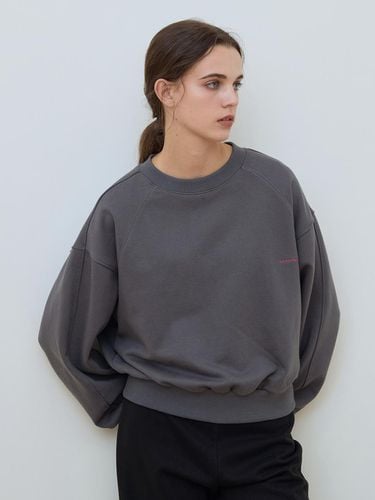 Crop Volume Sweatshirt Gray (AETS4C408G2) - a.t.corner - Modalova