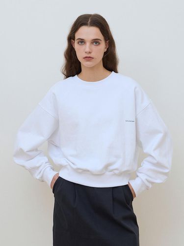 Crop Volume Sweatshirt White (AETS4C408WT) - a.t.corner - Modalova