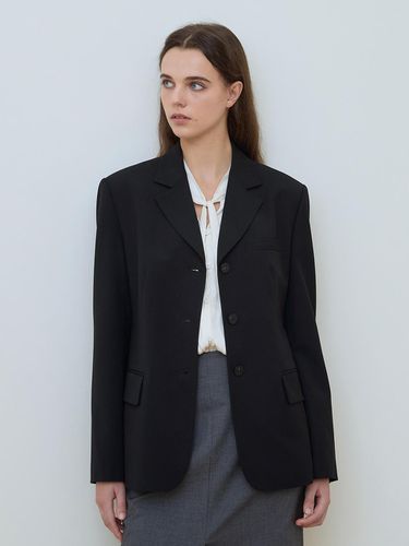 Waistline Tailored Jacket Black (AEJA4C408BK) - a.t.corner - Modalova