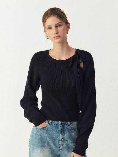 Cashmere shoulder cut-out knitwear_NAVY - ARTID - Modalova