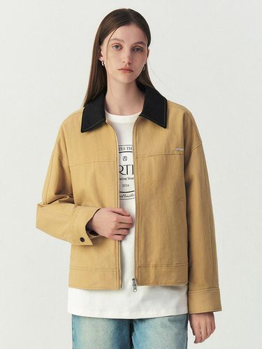 Kara Cotton Bomber Jacket_BEIGE - ARTID - Modalova