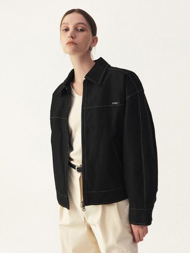 Kara Cotton Bomber Jacket_BLACK - ARTID - Modalova