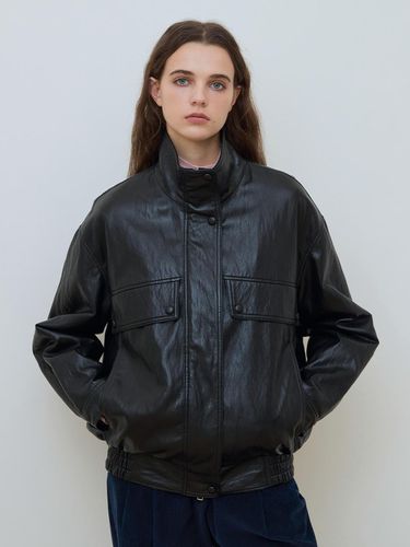 Fake leather high-neck quilting Bomber Black (AEJU - a.t.corner - Modalova