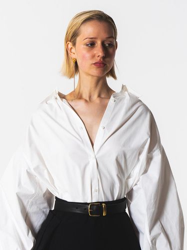 WHITE PLEATED BACK SHIRT - Emin & Paul - Modalova