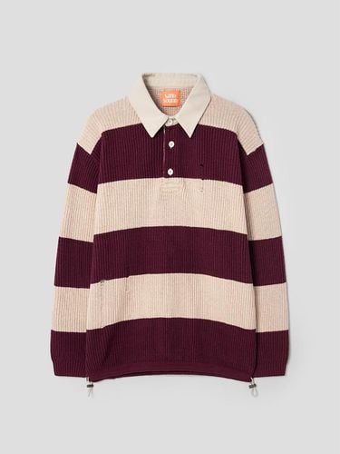 Woven collar Rugby Stripe Sweater Wine (MS4951A41Z - SAND SOUND - Modalova