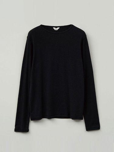 Wool Long Sleeve T - shirt (Black) - THE RYE - Modalova