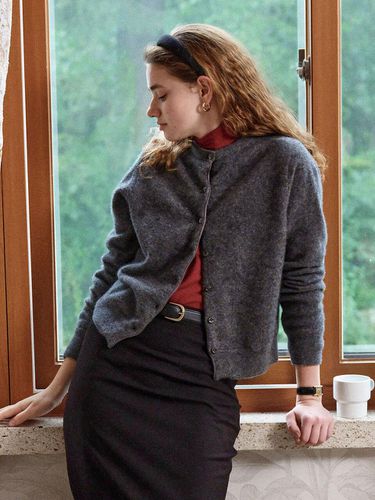 Essential Knit Cardigan (Charcoal) - THE RYE - Modalova