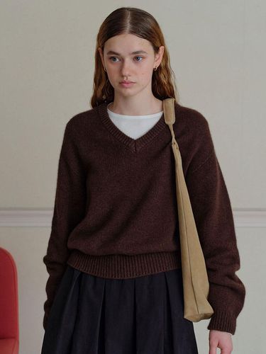 Cashmere Wholegarment Knit (Brown) - THE RYE - Modalova