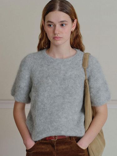 Alpaca Half Sleeve Knit (Melange) - THE RYE - Modalova