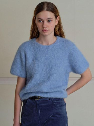 Alpaca Half Sleeve Knit (Blue) - THE RYE - Modalova