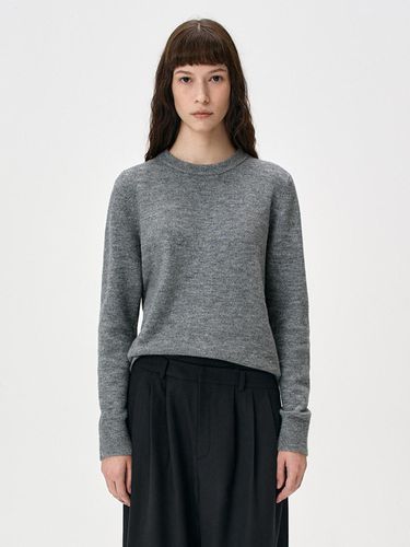 Round Neck Wool Blend Sweater (grey) - RIDIFI - Modalova