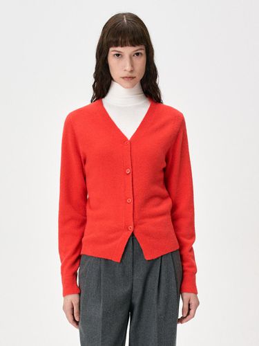 Cropped wool blend cardigan (red) - RIDIFI - Modalova