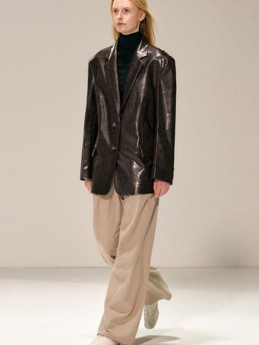 Oversized Leather Jacket (brown) - RIDIFI - Modalova