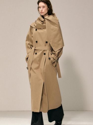 Double-brested shawl collar trench coat (beige) - RIDIFI - Modalova