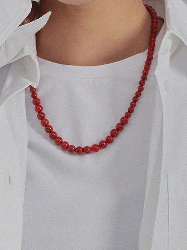 Red Turquoise Gemstone Necklace - PICOMENT - Modalova