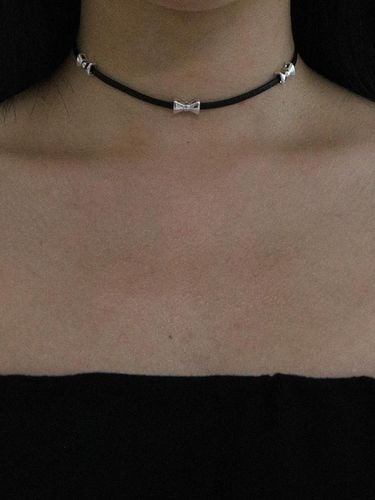 Summer Capsule] 3 Ribbon Leather Strap Chocker - PICOMENT - Modalova