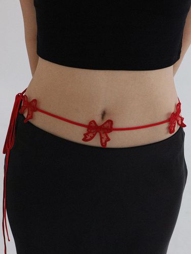 Needle Work Ribbon Belt Strap _ Red - PICOMENT - Modalova