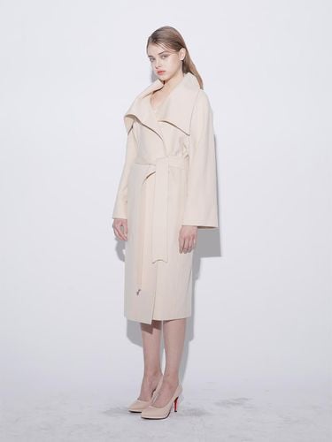 Overcollar Long Coat - DEFEMME - Modalova