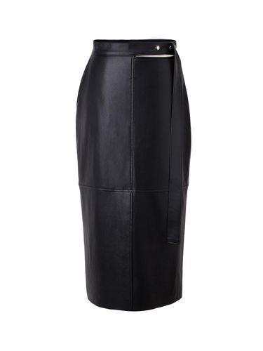 LEATHER BELT MIDI SKIRT - DEFEMME - Modalova