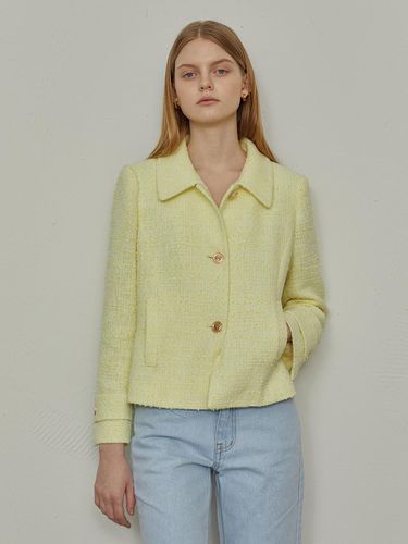 Yellow Tweed Jacket - DEFEMME - Modalova