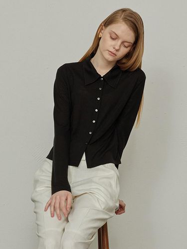 TENCEL SOFT COLLAR TEE - DEFEMME - Modalova