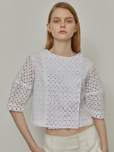 LACE SHORT BUTTON BLOUSE - DEFEMME - Modalova