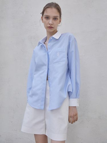 BLUE STRIPE CLERIC SHIRT - DEFEMME - Modalova