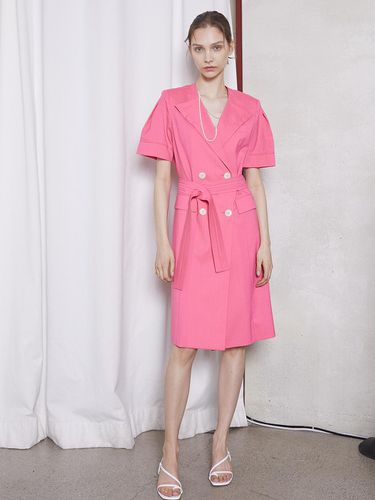 PINK PINSTRIPE JACKET DRESS - DEFEMME - Modalova