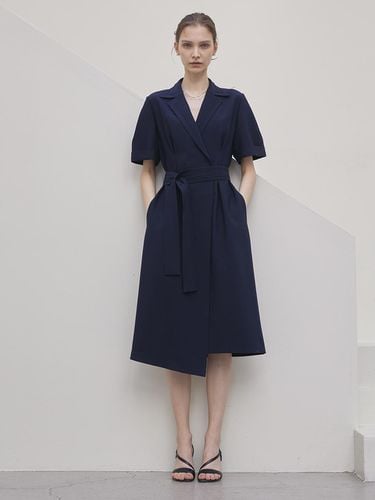 CLOUD OPEN DRESS NAVY - DEFEMME - Modalova