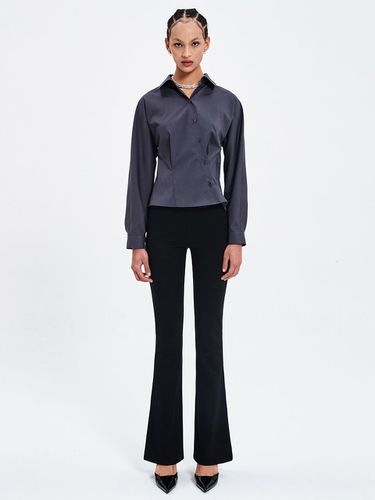 WAIST BUTTON CROPPED SHIRT - HAVELESS - Modalova