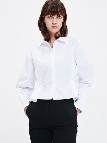 SIDE BUTTON CROPPED SHIRT WHITE - HAVELESS - Modalova