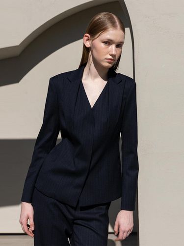 TWO LAYERD TAILRORED JACKET NAVY - DEFEMME - Modalova