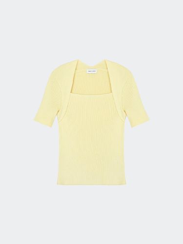 ELLA MODAL SQUARE NECK KNIT TOP - HAVELESS - Modalova