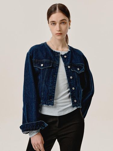 Laika Crop Denim Jacket_Deep Blue - J.Chung - Modalova