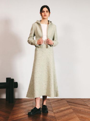 Belleza Tweed Flared Skirt_Green - J.Chung - Modalova