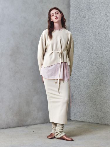 Signature Pencil Long Skirt_Light Beige - J.Chung - Modalova