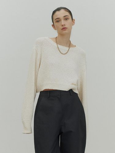 Coa Crop Knit Top_Light Beige - J.Chung - Modalova