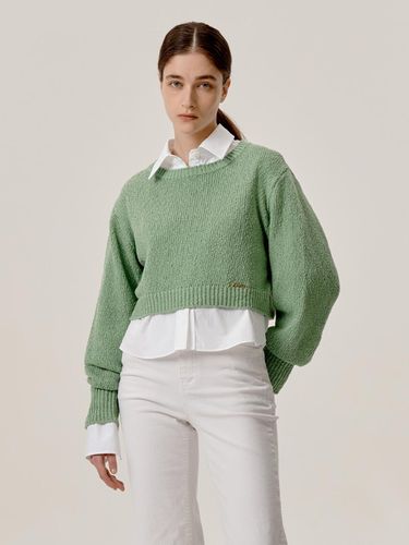 Coa Crop Knit Top_Light Green - J.Chung - Modalova