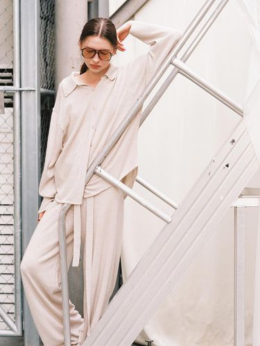 Genius Knit Trouser_Light Beige - J.Chung - Modalova