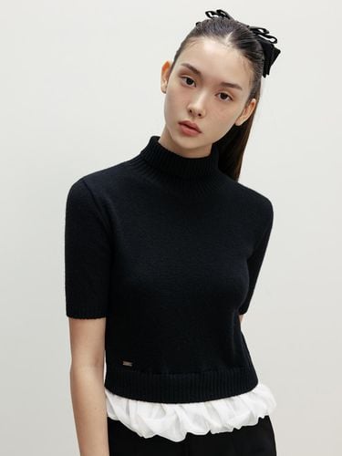 TURTLENECK CHIFFON KNIT_TT4W306BK - THETIS - Modalova